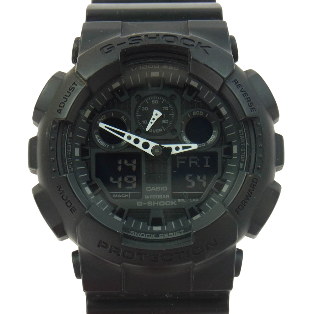 CASIO G-SHOCK カシオ ジーショック GA-100-1A1JF GA-100 SERIES アナログデジタル 腕時計 ブラック系【中古】