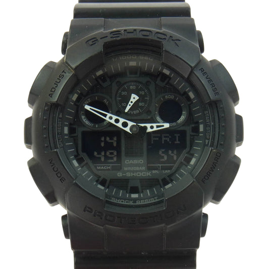 CASIO G-SHOCK カシオ ジーショック GA-100-1A1JF GA-100 SERIES アナログデジタル 腕時計 ブラック系【中古】