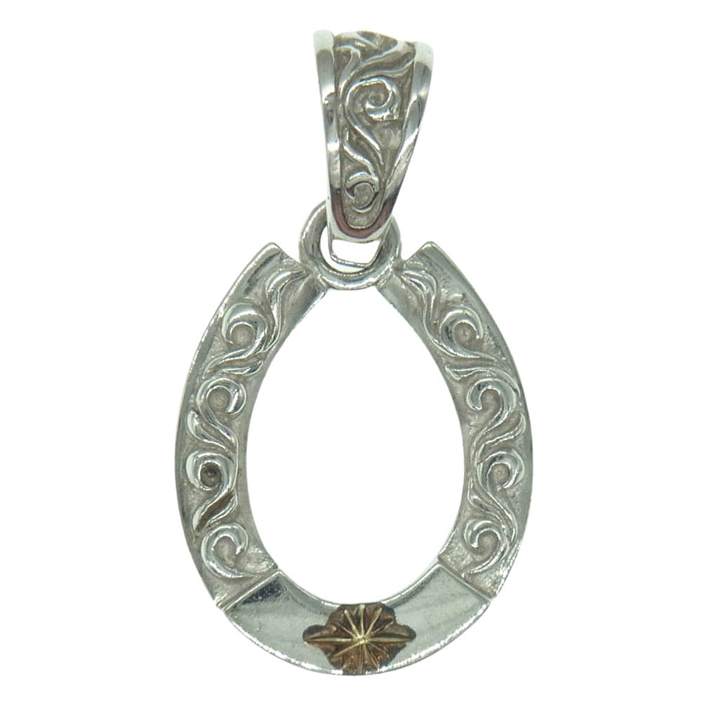 SAAD ホースシュー　シルバートップ【廃盤品】 SAAD サード ホースシュー K18 ゴールド 付 ペンダント トップ