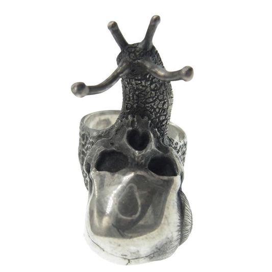 ドッグステイト Snail Skull Ring スネイル スカル リング シルバー系 16.5号【中古】