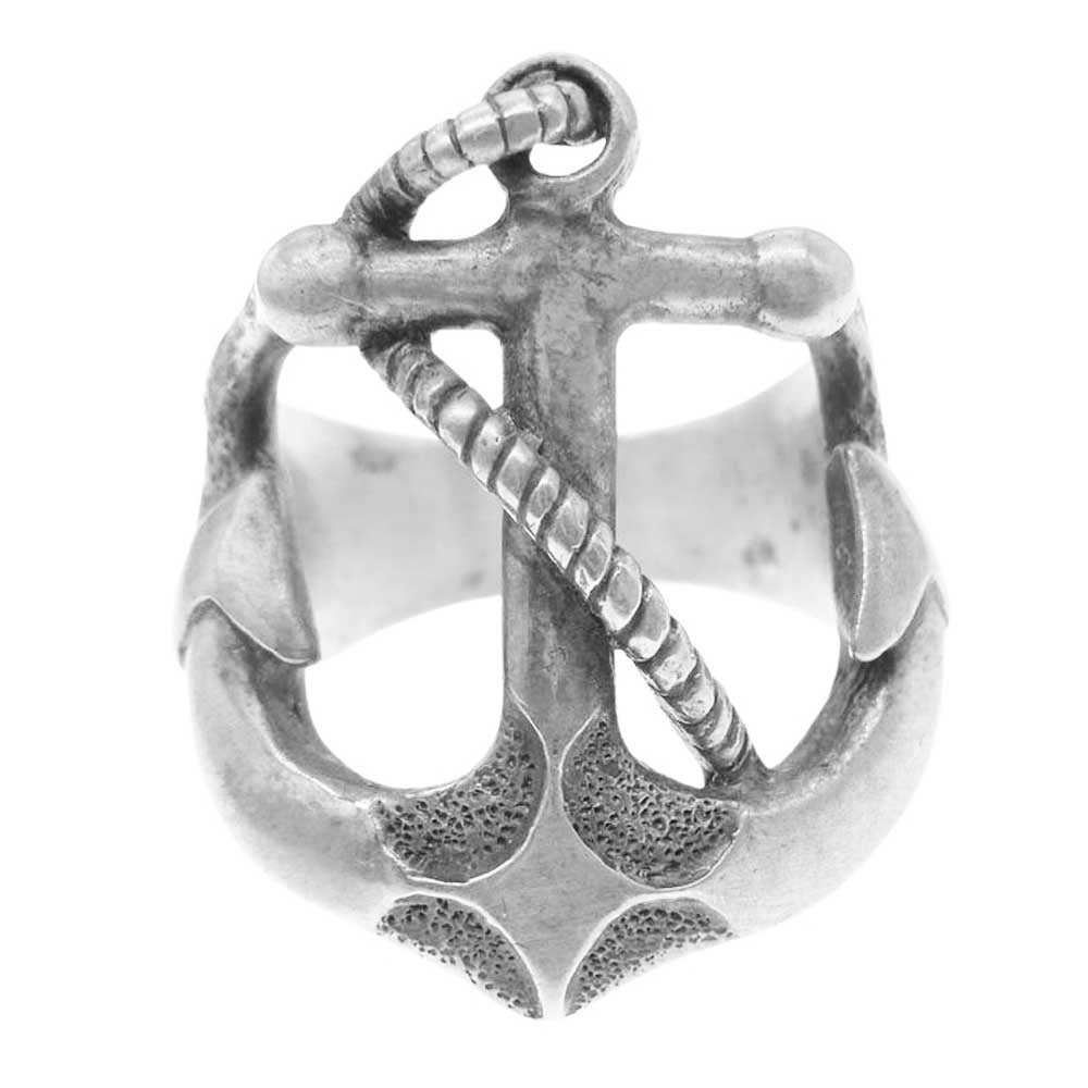 ドッグステイト Anchor Ring アンカー リング シルバー系 22.5号【中古】