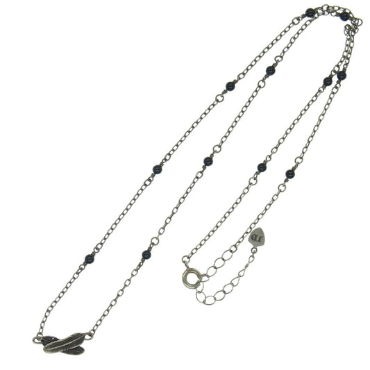 Justin Davis ジャスティンデイビス w feather cross ダブルフェザー ネックレス シルバー系【中古】