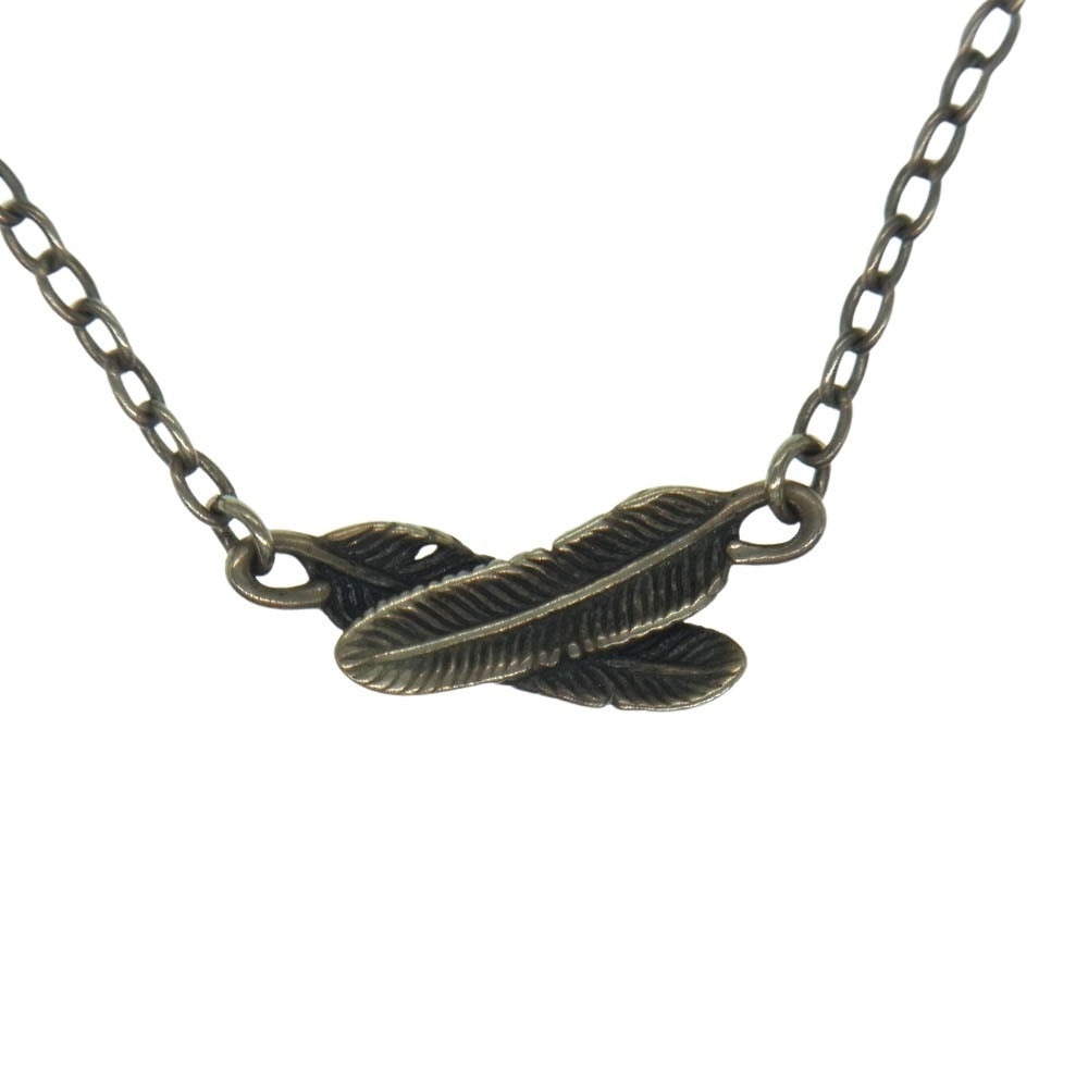 Justin Davis ジャスティンデイビス w feather cross ダブルフェザー ネックレス シルバー系【中古】
