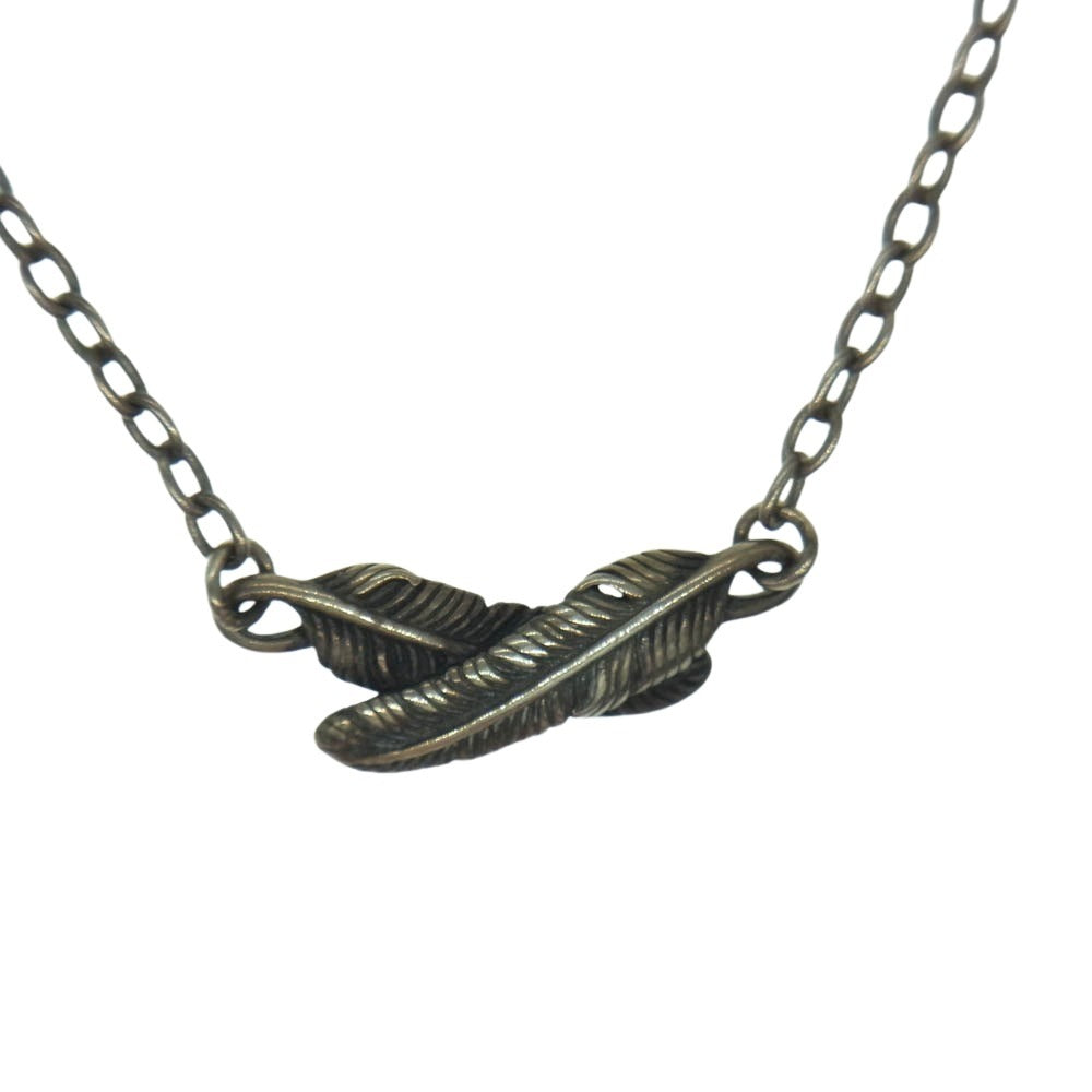 Justin Davis ジャスティンデイビス w feather cross ダブルフェザー ネックレス シルバー系【中古】