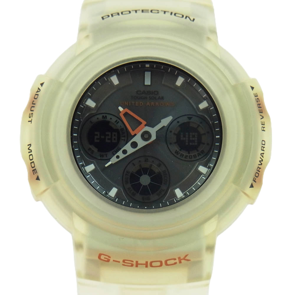 CASIO G-SHOCK カシオ ジーショック AWG-525UAJ-7A UnitedArrowsコラボ 25周年記念 モデル ラバー 腕時計 クリア系【中古】