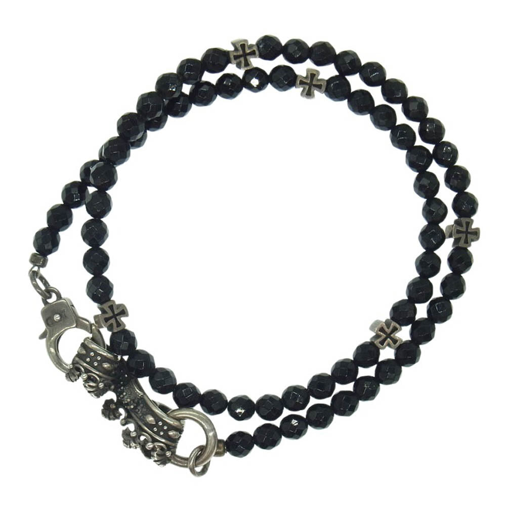 Justin Davis ジャスティンデイビス SBJ640 BLACK SERPENT CROWN ブラック サーペント クラウン ブレスレット ブラック系 シルバー系【中古】