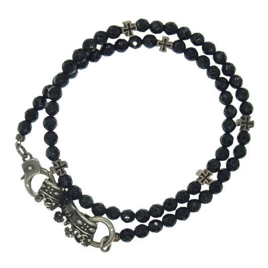 Justin Davis ジャスティンデイビス SBJ640 BLACK SERPENT CROWN ブラック サーペント クラウン ブレスレット ブラック系 シルバー系【中古】