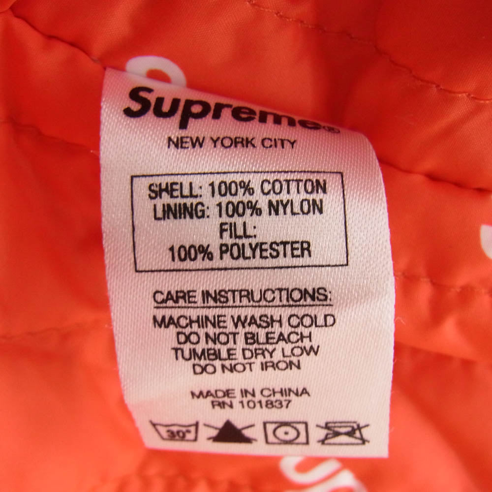 Supreme シュプリーム 17AW Corduroy Quilted Shirt コーデュロイ キルティング シャツ 長袖 中綿 ライトブラウン系 M【中古】