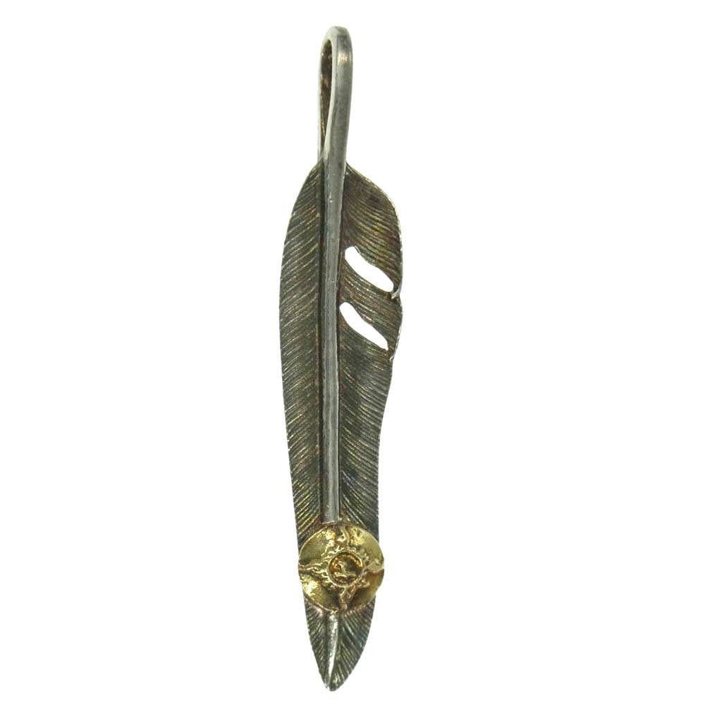 FIRST ARROW's ファーストアローズ メタル付 フェザー ペンダント トップ シルバー系【中古】