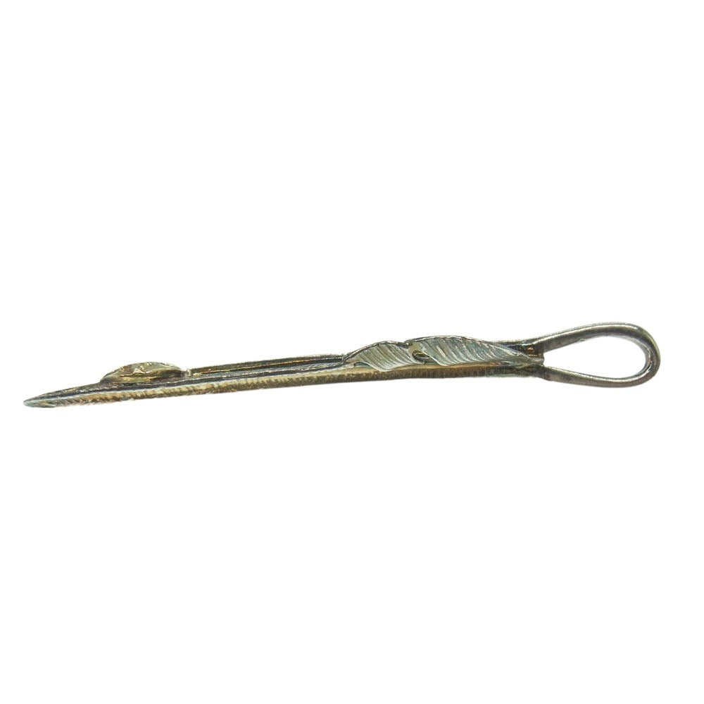 FIRST ARROW's ファーストアローズ メタル付 フェザー ペンダント トップ シルバー系【中古】