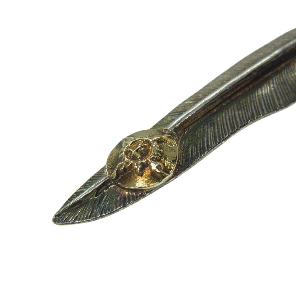 FIRST ARROW's ファーストアローズ メタル付 フェザー ペンダント トップ シルバー系【中古】