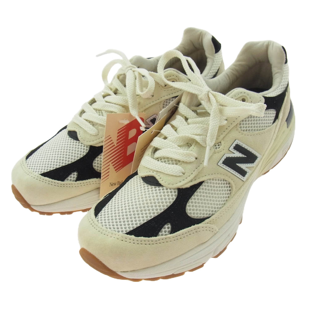 NEW BALANCE ニューバランス USA製 U993WS Sea Salt シーソルト スニーカー オフホワイト系 ブラック系 28cm【新古品】【未使用】【中古】
