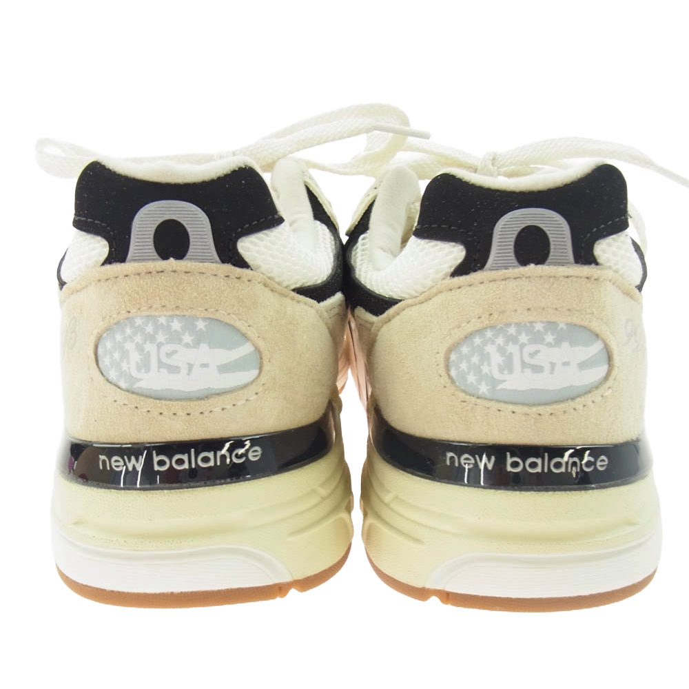 NEW BALANCE ニューバランス USA製 U993WS Sea Salt シーソルト スニーカー オフホワイト系 ブラック系 28cm【新古品】【未使用】【中古】