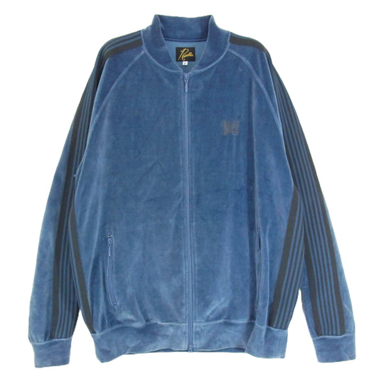 Needles ニードルス 23AW NS251 R.C Track Jacket C Pe Velour ベロア サイドライン トラックジャケット ブルー系 L【中古】