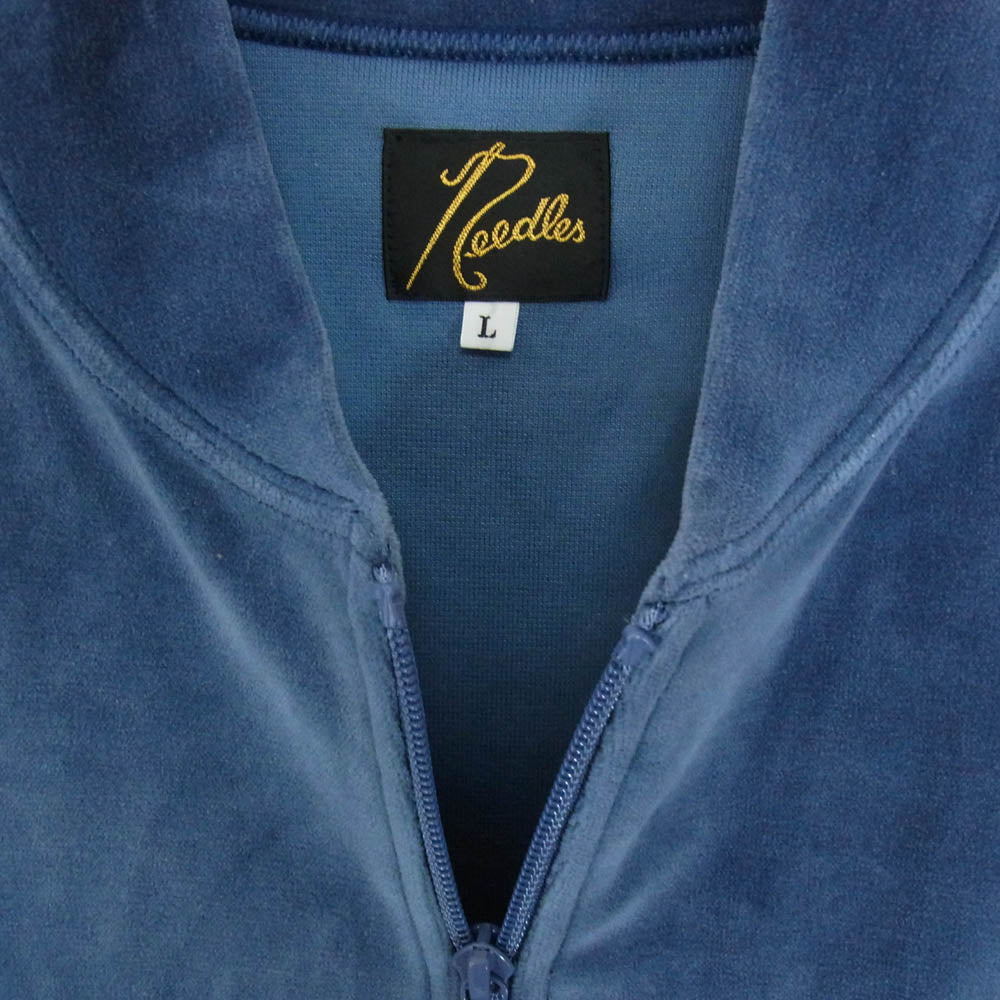 Needles ニードルス 23AW NS251 R.C Track Jacket C Pe Velour ベロア サイドライン トラックジャケット ブルー系 L【中古】