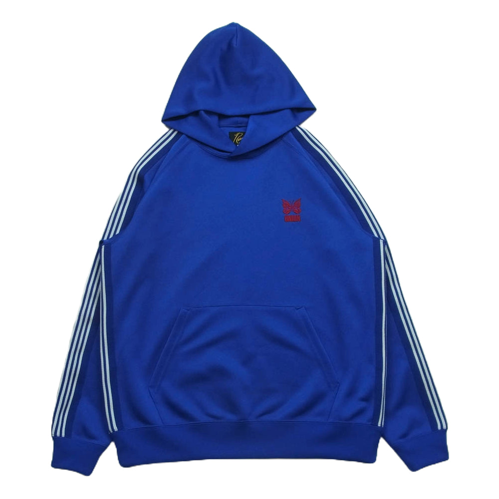 Needles ニードルス LQ464 UNION TRACK HOODIE ユニオン トラック フーディ パーカー ジャージ素材 ブルー系 S【中古】