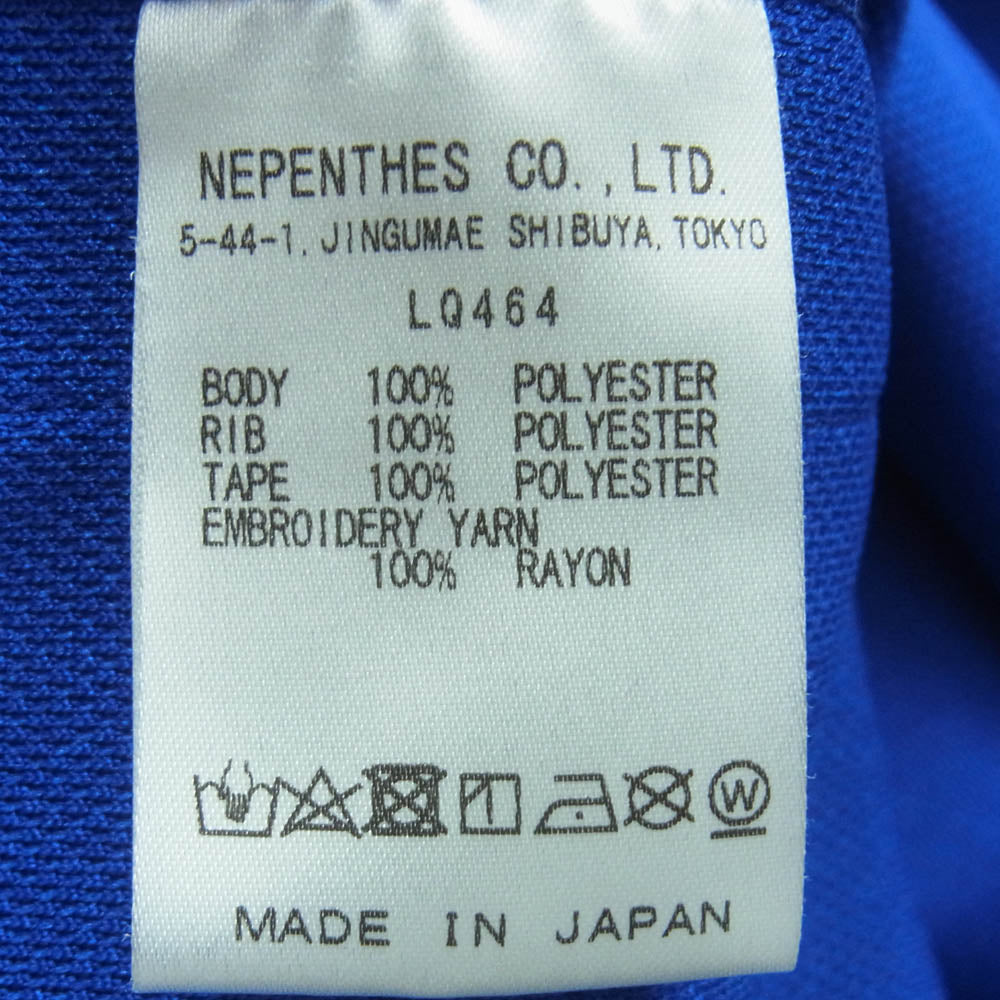 Needles ニードルス LQ464 UNION TRACK HOODIE ユニオン トラック フーディ パーカー ジャージ素材 ブルー系 S【中古】