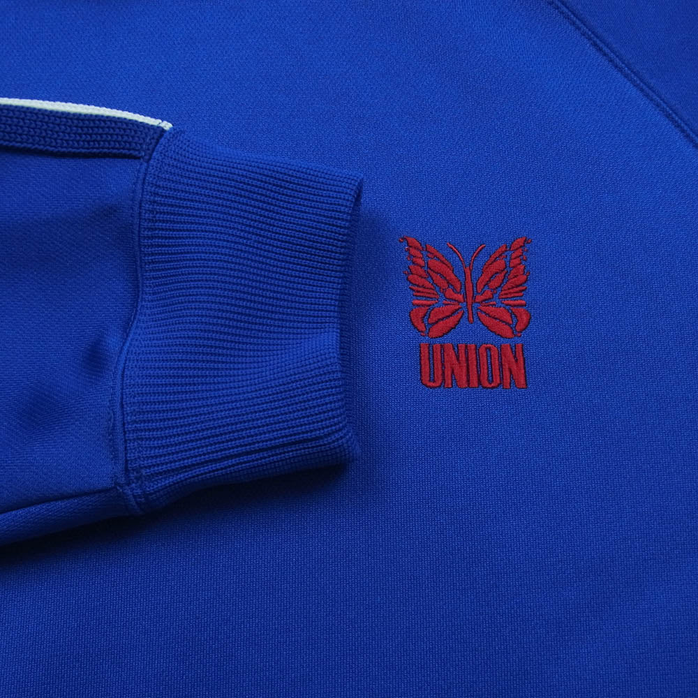 Needles ニードルス LQ464 UNION TRACK HOODIE ユニオン トラック フーディ パーカー ジャージ素材 ブルー系 S【中古】