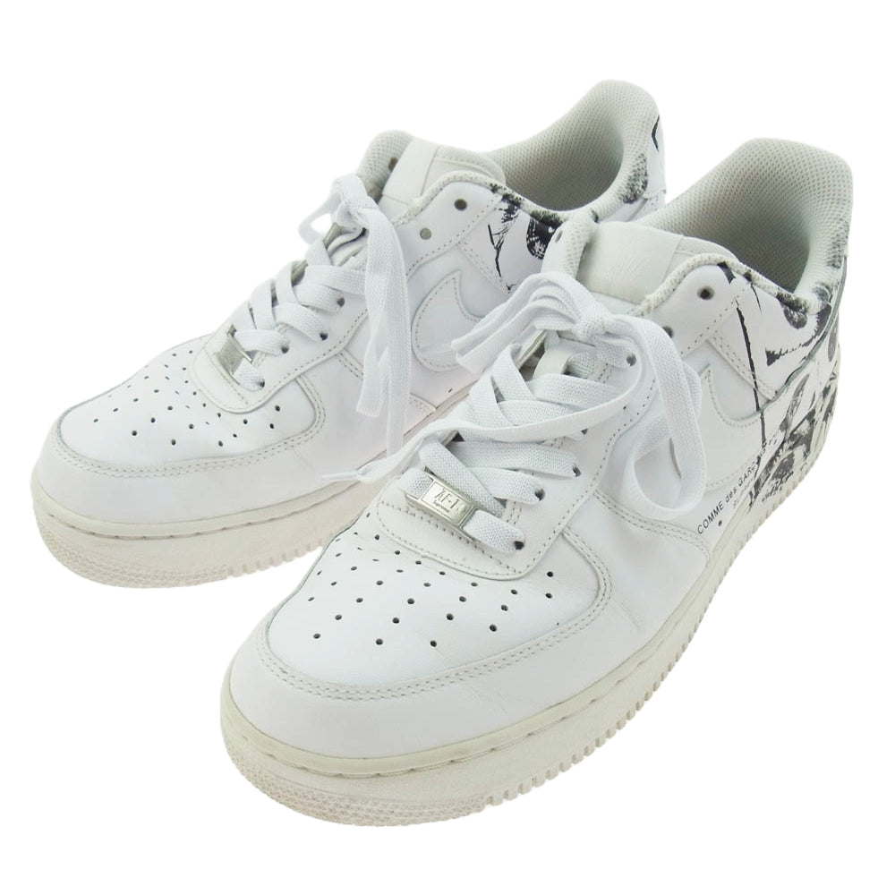 Supreme シュプリーム 923044-100 × NIKE ナイキ × COMME des GARCONS SHIRT コムデギャルソンシャツ AIR FORCE 1 LOW エアフォースワン ローカット スニーカー ホワイト系 27.5cm【中古】