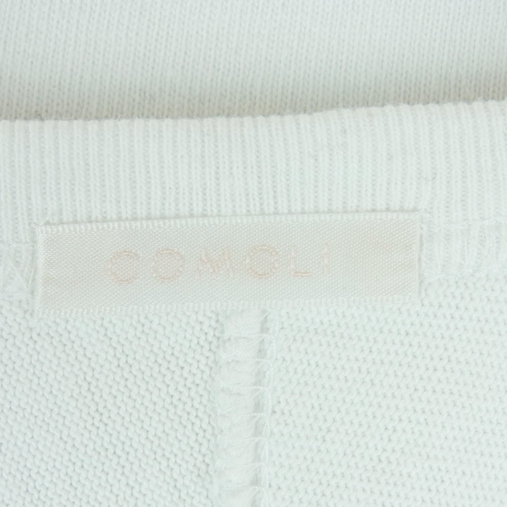COMOLI コモリ 22SS V01-05005 フットボール シャツ 長袖 カットソー コットン 日本製 ホワイト系 3【中古】