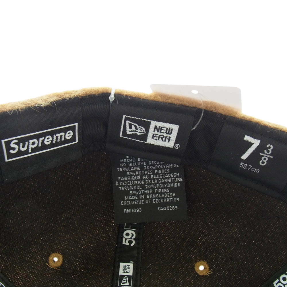 Supreme シュプリーム 24AW × New Era ニューエラ Brushed Wool Box Logo ブラッシュド ボックス ロゴ キャップ ブラウン系 58.7cm【新古品】【未使用】【中古】