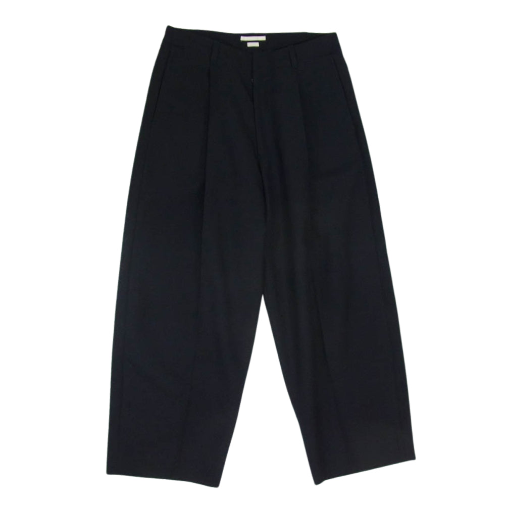 blurhms ブラームス BHS22F010A Wool Surge Super Wide Slacks ウール ワイド スラックス ネイビー系 2【中古】