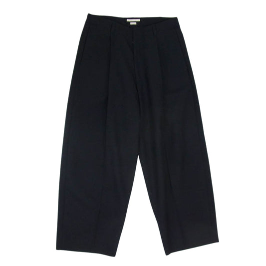 blurhms ブラームス BHS22F010A Wool Surge Super Wide Slacks ウール ワイド スラックス ネイビー系 2【中古】