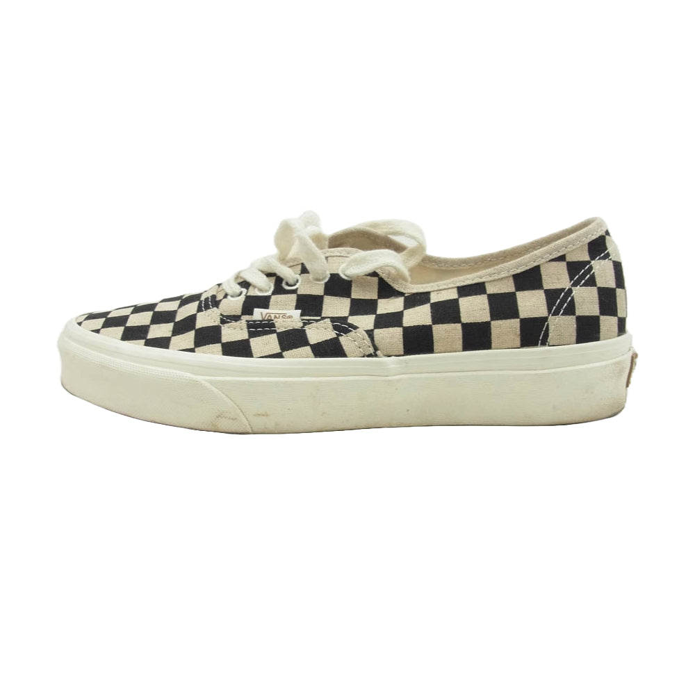 VANS バンズ VN0A5KRD705 ECO Theory Checkerboard Authentic Black エコセオリーチェッカーボードオーセンティック ブラック スニーカー ブラック系 ホワイト系 25.5cm【中古】