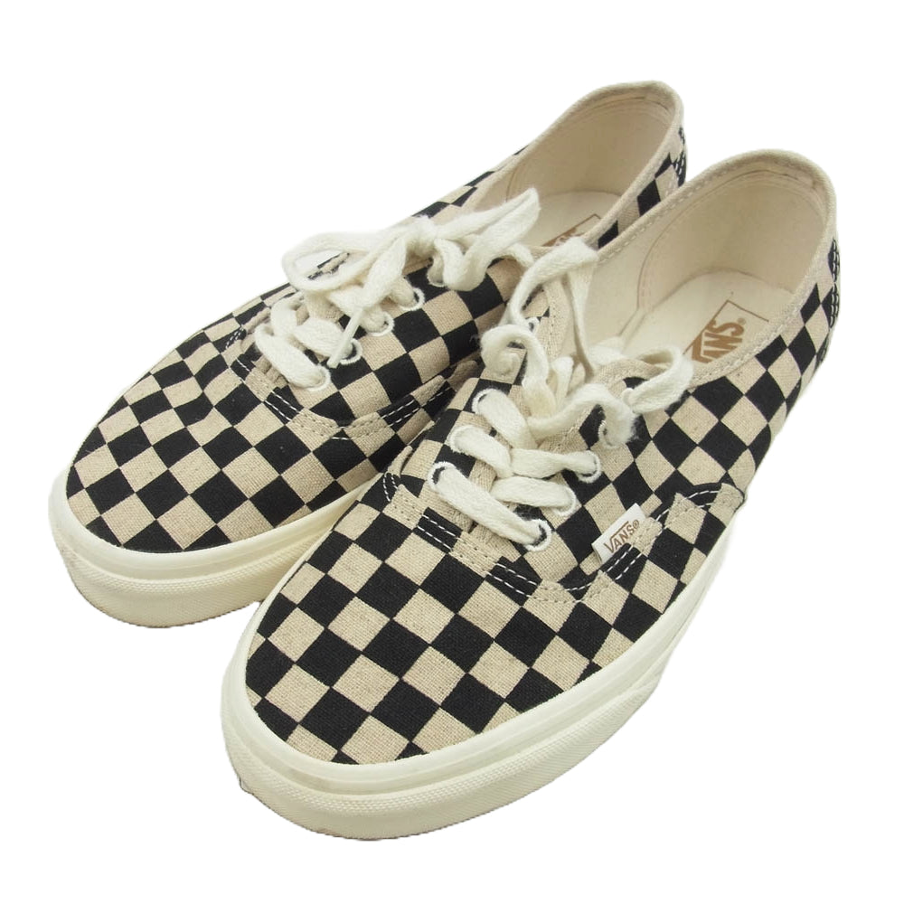 VANS バンズ VN0A5KRD705 ECO Theory Checkerboard Authentic Black エコセオリーチェッカーボードオーセンティック ブラック スニーカー ブラック系 ホワイト系 25.5cm【中古】