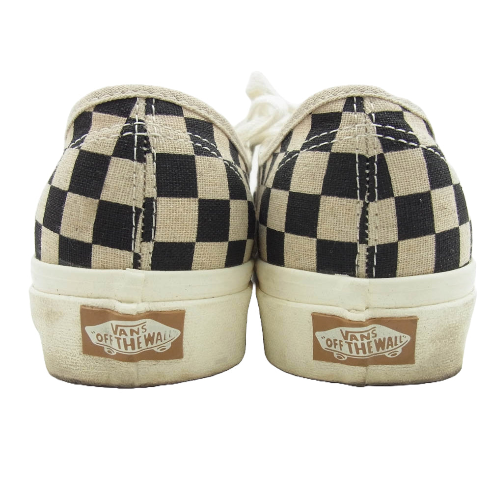 VANS バンズ VN0A5KRD705 ECO Theory Checkerboard Authentic Black エコセオリーチェッカーボードオーセンティック ブラック スニーカー ブラック系 ホワイト系 25.5cm【中古】
