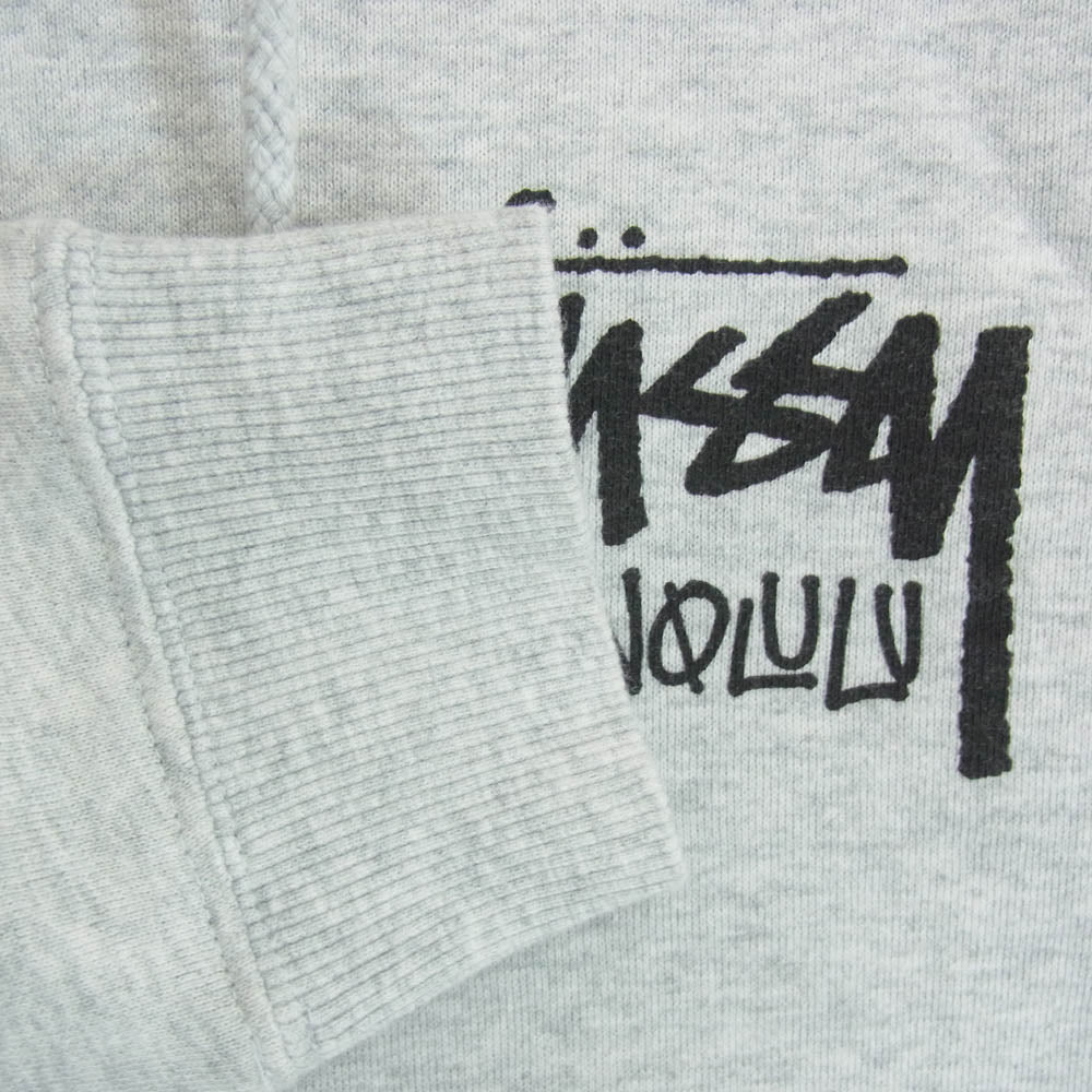 STUSSY ステューシー Z40SAGR018 HONOLULU ハワイ ホノルル 限定 ストック ロゴ プルオーバー パーカー グレー系 XS【中古】