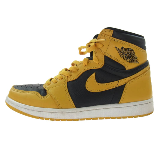 NIKE ナイキ 555088-701 AIR JORDAN1 RETRO HIGH OG Pollen エアジョーダン1 ハイカットスニーカー イエロー系 ブラック系 27.5cm【中古】