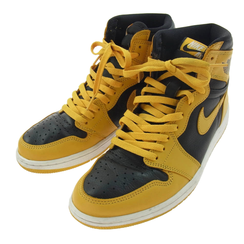 NIKE ナイキ 555088-701 AIR JORDAN1 RETRO HIGH OG Pollen エアジョーダン1 ハイカットスニーカー イエロー系 ブラック系 27.5cm【中古】