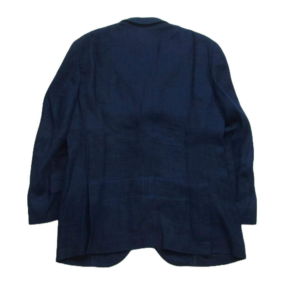 POLO RALPH LAUREN ポロ・ラルフローレン BZ-RL-HM-0520 リネン 100％ 金ボタン 3B テーラード ジャケット ダークネイビー系 C98-W88-T180 AB7【中古】