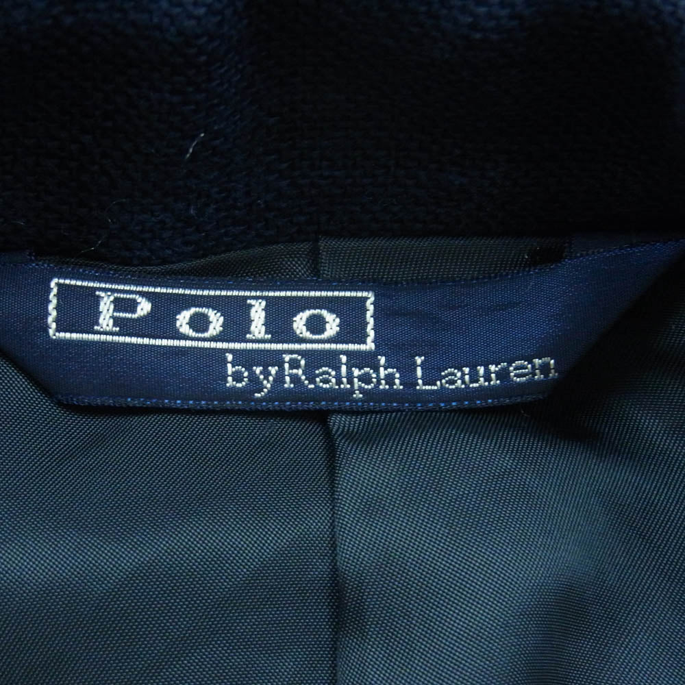 POLO RALPH LAUREN ポロ・ラルフローレン BZ-RL-HM-0520 リネン 100％ 金ボタン 3B テーラード ジャケット ダークネイビー系 C98-W88-T180 AB7【中古】