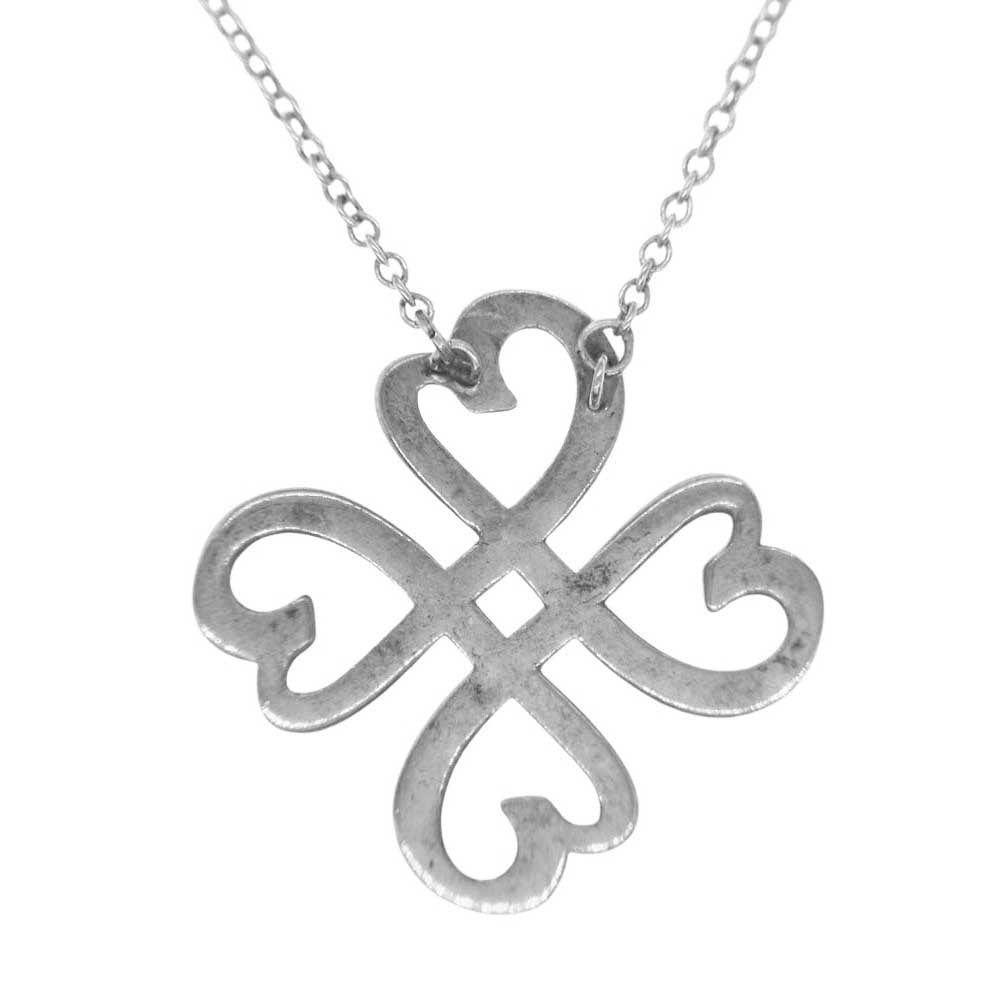 TIFFANY&Co. ティファニー クローバーラヴィング ハート ネックレス パロマピカソ ラッキーラビングハート AG925 ペンダント 四つ葉 シルバー系【中古】
