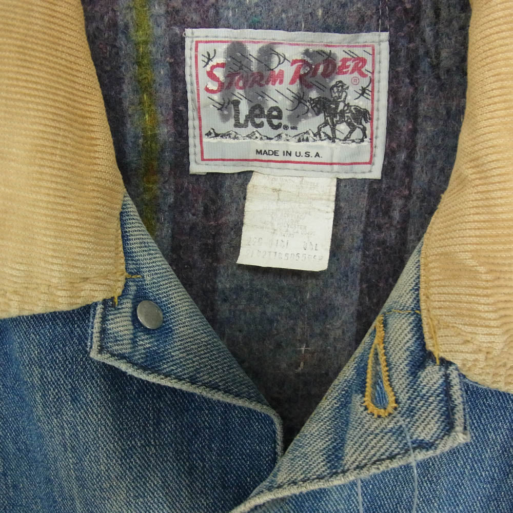 Lee リー USA製 ヴィンテージ 70s~80s Storm Rider デニム ジャケット インディゴブルー系 44【中古】