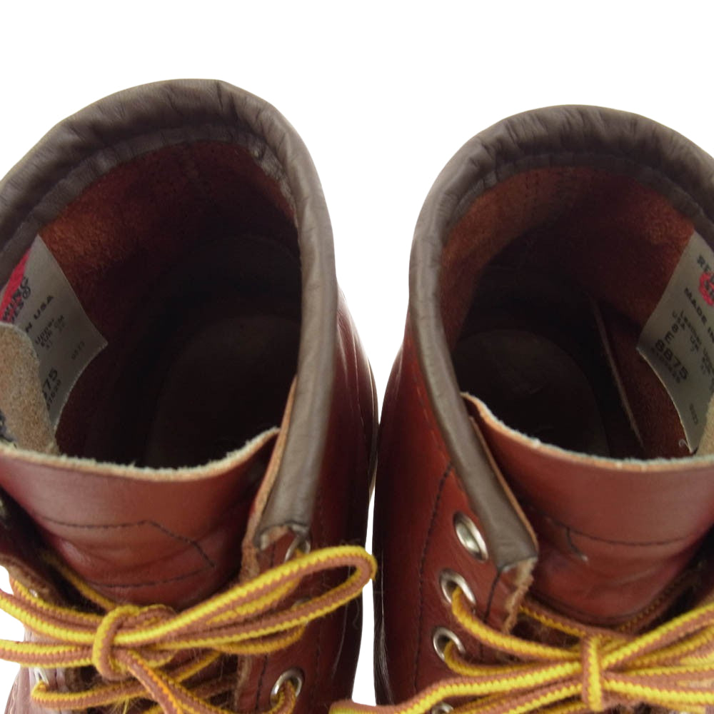 RED WING レッドウィング 8875 23年製 犬タグ 復刻 6inch CLASSIC MOC オロラセット クラシック モックトゥ ブーツ ブラウン系 US8E【中古】