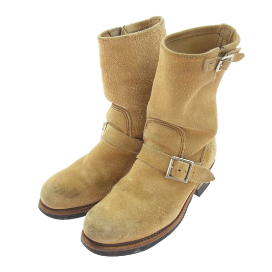 RED WING レッドウィング 8268 PT99 Engineer Boots 刺繍タグ エンジニア ブーツ ライトブラウン系 US8D【中古】