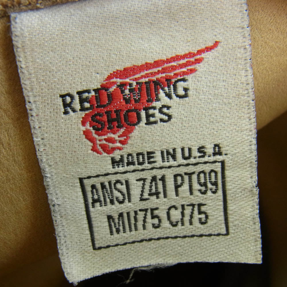 RED WING レッドウィング 8268 PT99 Engineer Boots 刺繍タグ エンジニア ブーツ ライトブラウン系 US8D【中古】