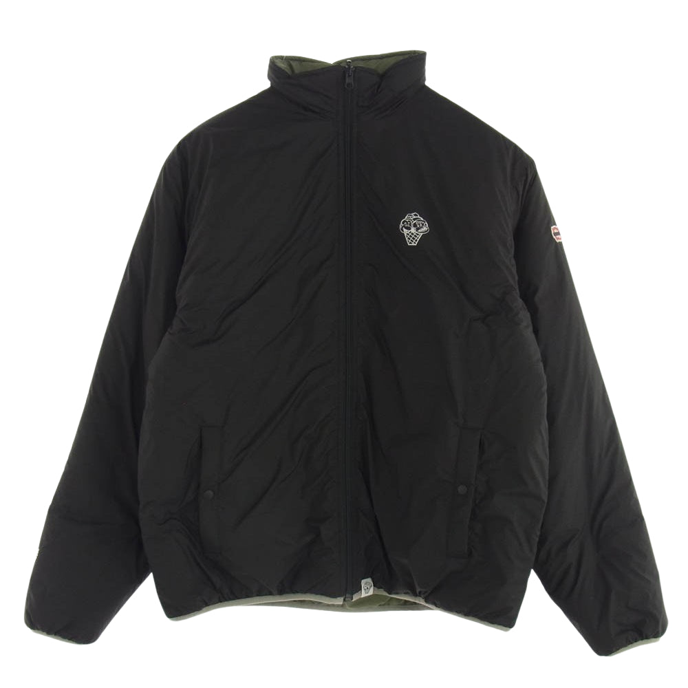 Billionaire Boys Club ビリオネアボーイズクラブ ICE CREAM アイスクリーム NYLON REVERSIBLE PADDED JACKET ナイロン リバーシブル パデッド ジャケット ブラック系 M【中古】