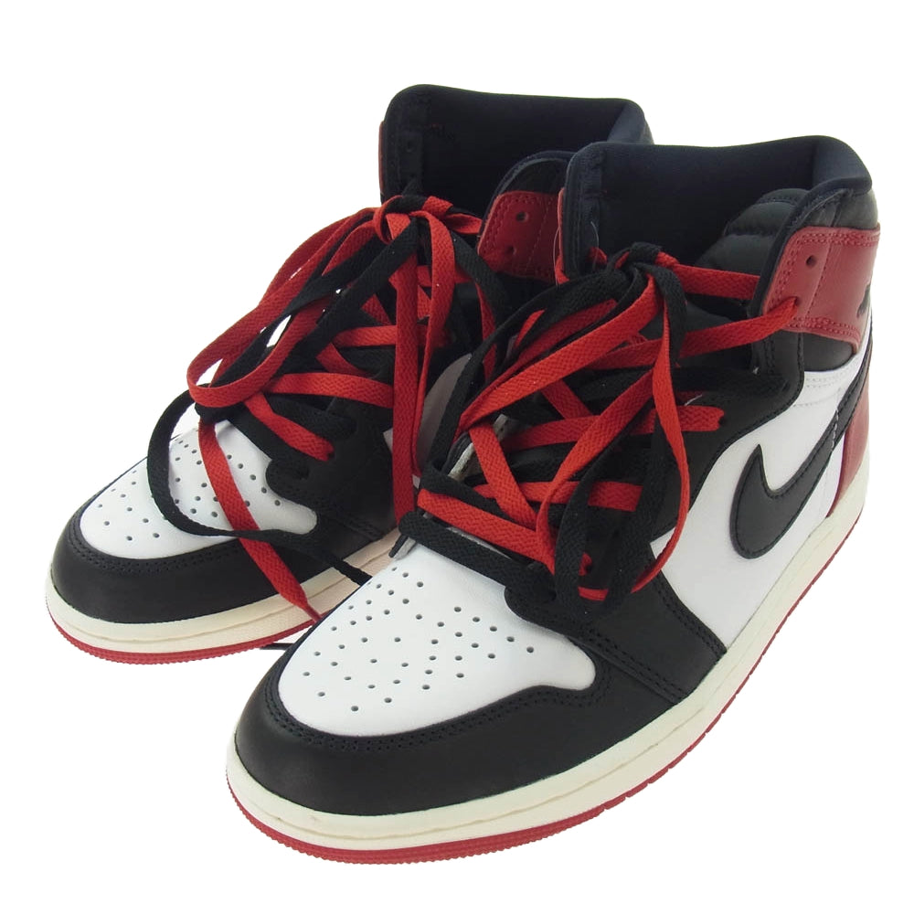 NIKE ナイキ DZ5485-106 Air Jordan 1 Retro High OG Black Toe Reimagined エアジョーダン1 レトロ ハイ ブラックトゥリイマジンド ブラック系 レッド系 27cm【極上美品】【中古】