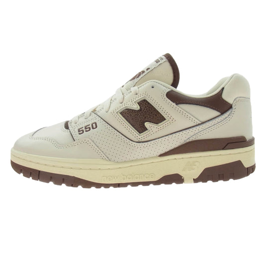 NEW BALANCE ニューバランス BB550AB1 × Aim? Leon Doreエメレオンドレ 550 White Brown ローカット スニーカー ブラウン系 オフホワイト系 28cm【新古品】【未使用】【中古】