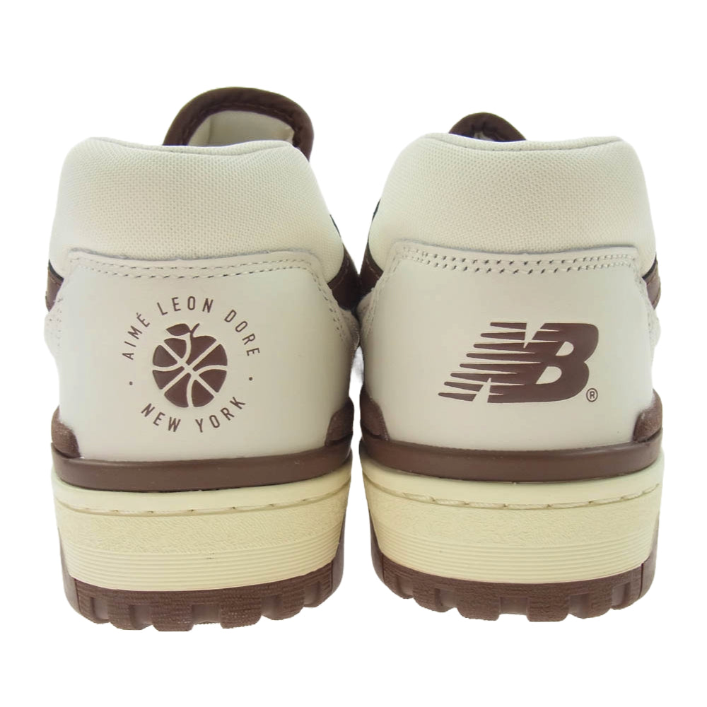 NEW BALANCE ニューバランス BB550AB1 × Aim? Leon Doreエメレオンドレ 550 White Brown ローカット スニーカー ブラウン系 オフホワイト系 28cm【新古品】【未使用】【中古】
