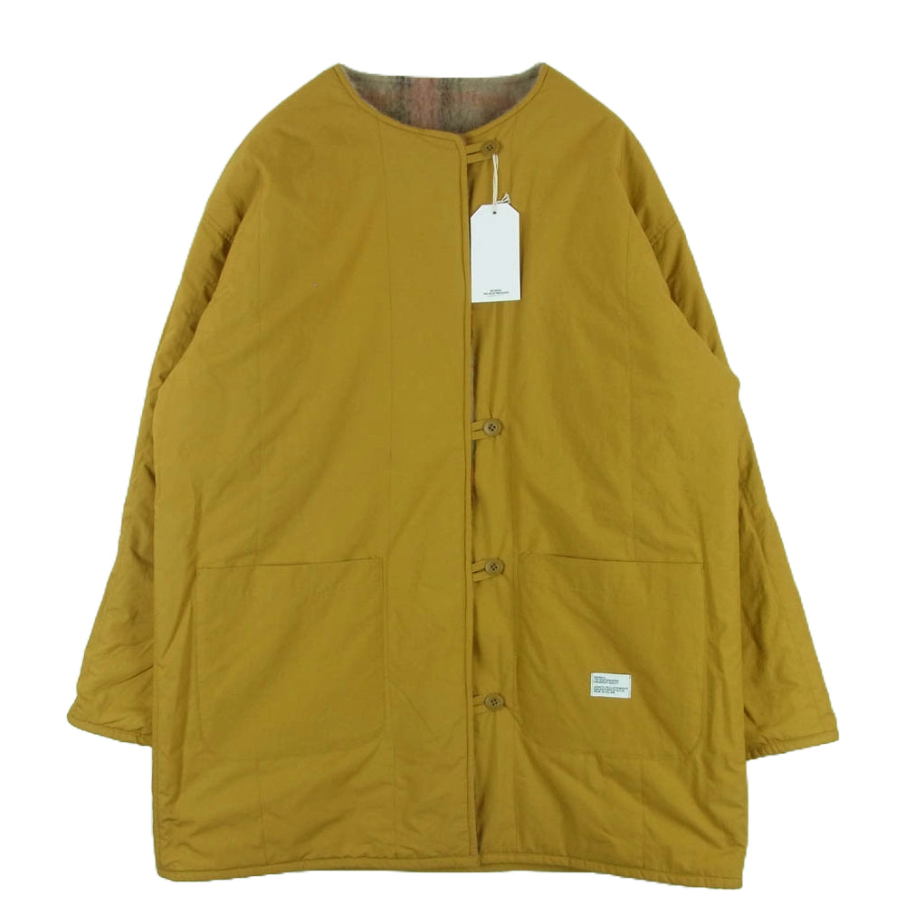 BEDWIN & THE HEARTBREAKERS ベドウィンアンドザハートブレイカーズ 23AB5596 REVERSIBLE SHAGGY COAT DENZEL リバーシブル シャギー チェック コート ジャケット ベージュ系 イエロー系 3【新古品】【未使用】【中古】