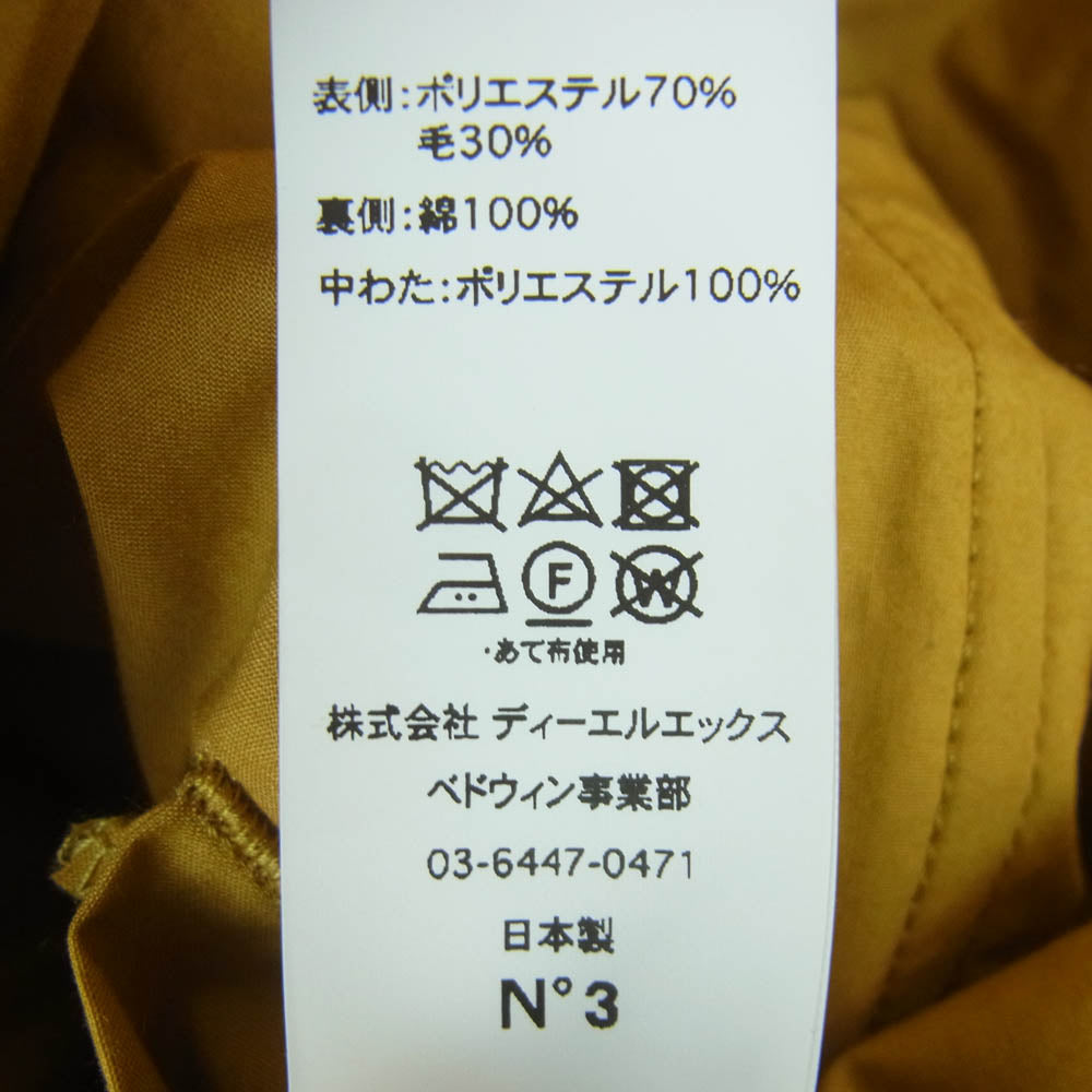 BEDWIN & THE HEARTBREAKERS ベドウィンアンドザハートブレイカーズ 23AB5596 REVERSIBLE SHAGGY COAT DENZEL リバーシブル シャギー チェック コート ジャケット ベージュ系 イエロー系 3【新古品】【未使用】【中古】
