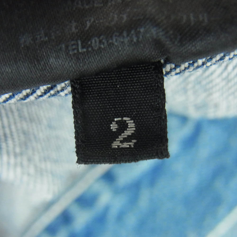 MINEDENIM マインデニム 24AW 24MND-WAS001-86-022 WIND AND SEA ウィンダンシー E.BF-GJKT インディゴ セルヴィッジ デニム ロゴプリント ジャケット インディゴブルー系 2【新古品】【未使用】【中古】
