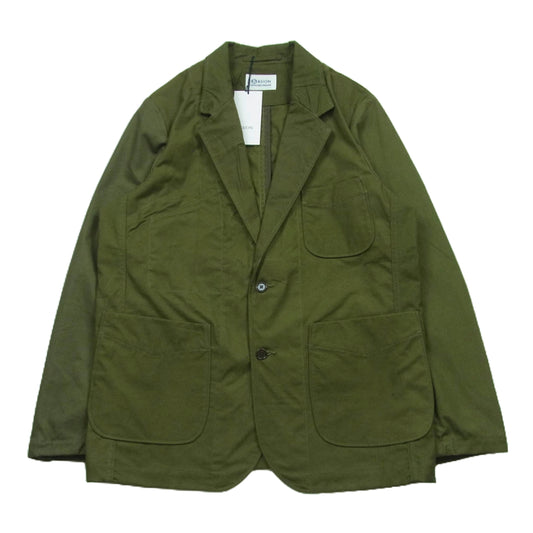 KUON クオン 144JK061100 Military Tent Blazer ミリタリー テント生地 ブレザー ジャケット グリーン系 Olive M【新古品】【未使用】【中古】