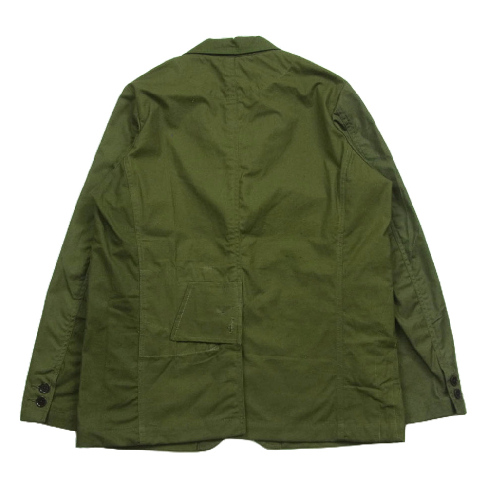 KUON クオン 144JK061100 Military Tent Blazer ミリタリー テント生地 ブレザー ジャケット グリーン系 Olive M【新古品】【未使用】【中古】