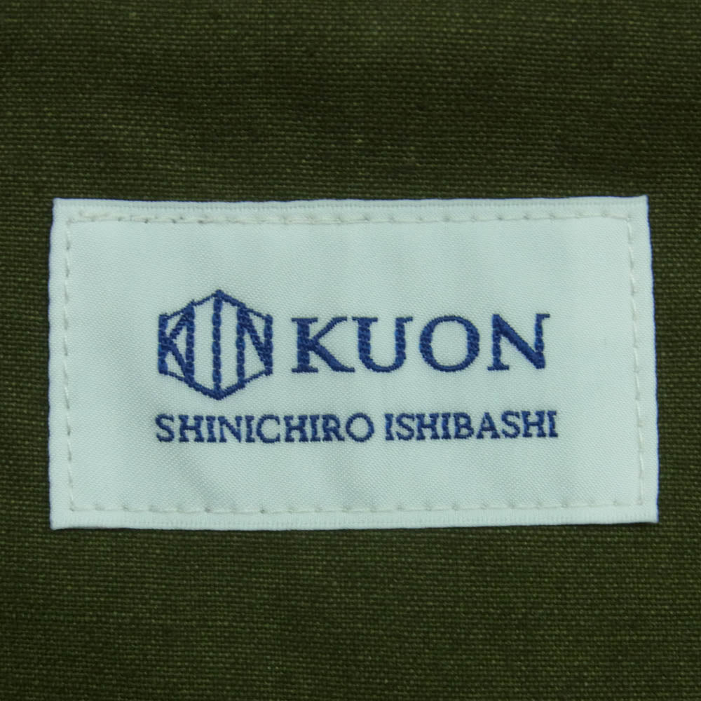 KUON クオン 144JK061100 Military Tent Blazer ミリタリー テント生地 ブレザー ジャケット グリーン系 Olive M【新古品】【未使用】【中古】